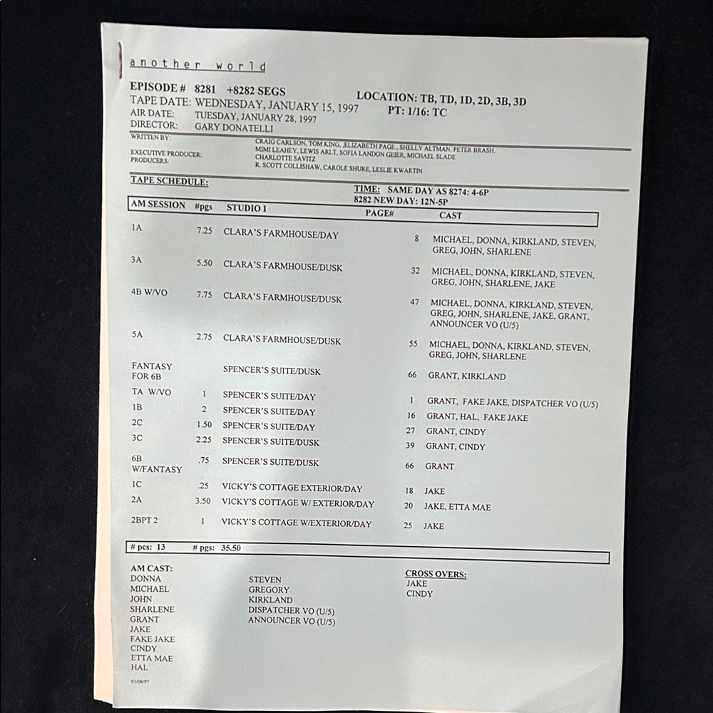 Another World Episode Script - Black and White
